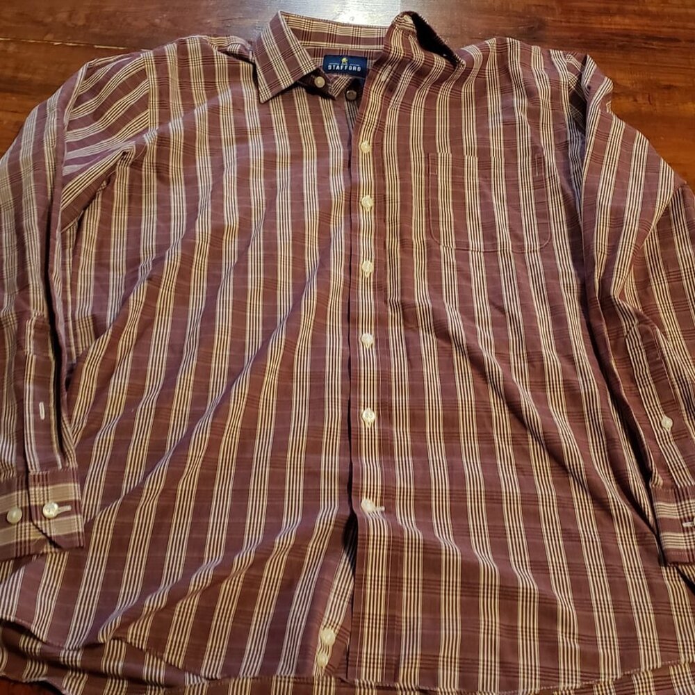 Large? Mens Stafford Long Sleeve button down shirt